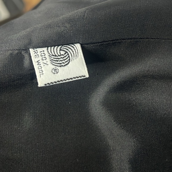 Christian Dior Sz 6-8 Black Wide Pin Stripe Collarless Hidden Button Blazer - Picture 8 of 10